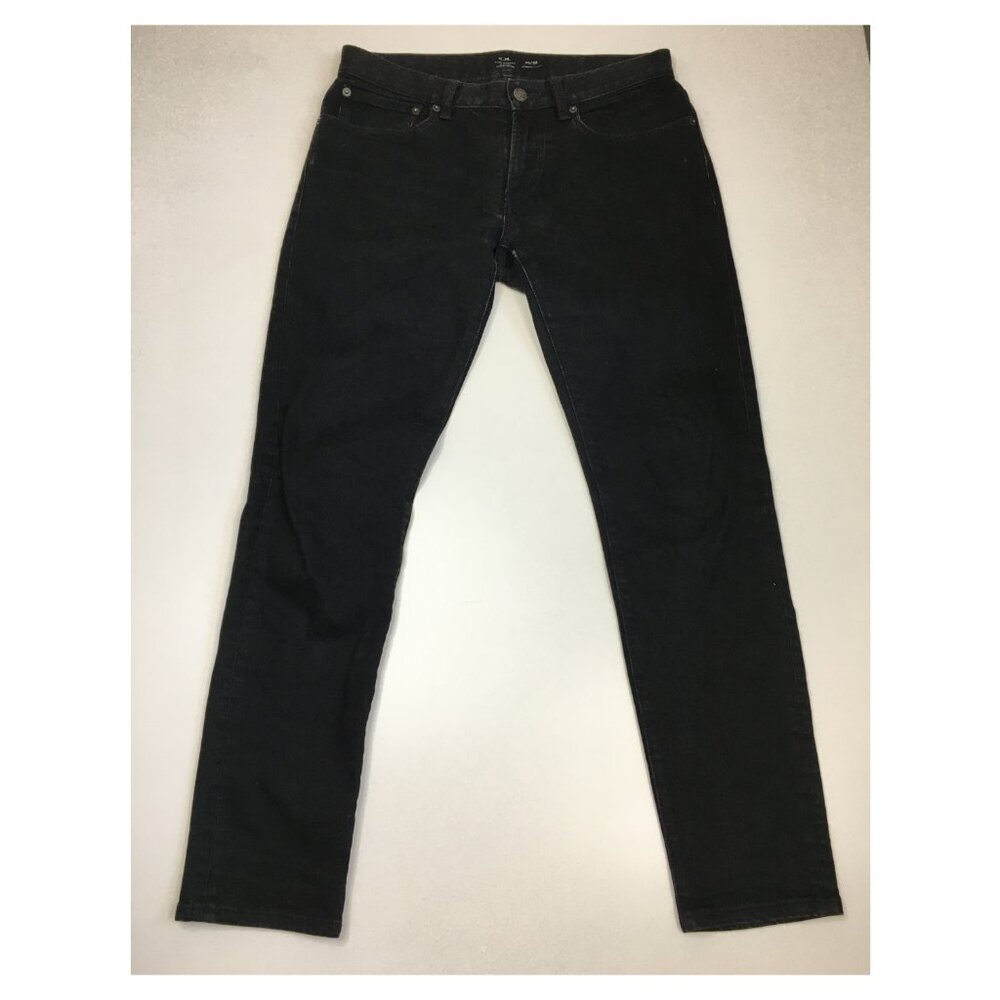 CLUB MONACO Denim Black Wash 5 Pocket Logo Hardware Jeans